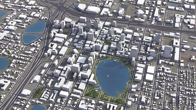 Orlando - 3D City Model Low-poly 3D model 6