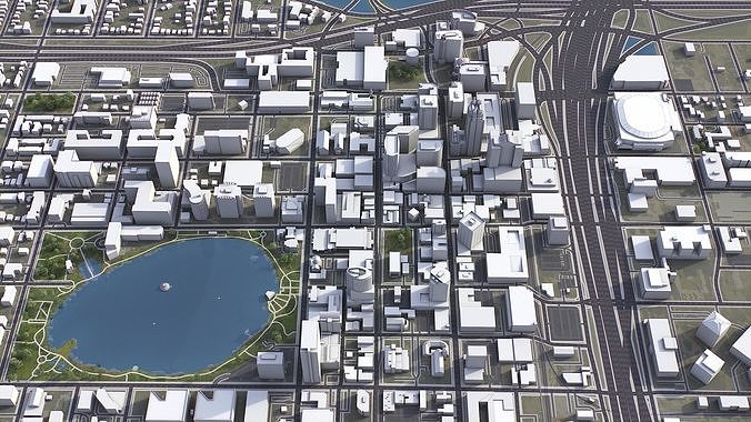 Orlando - 3D City Model Low-poly 3D model 5