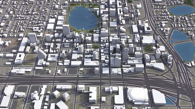 Orlando - 3D City Model Low-poly 3D model 4
