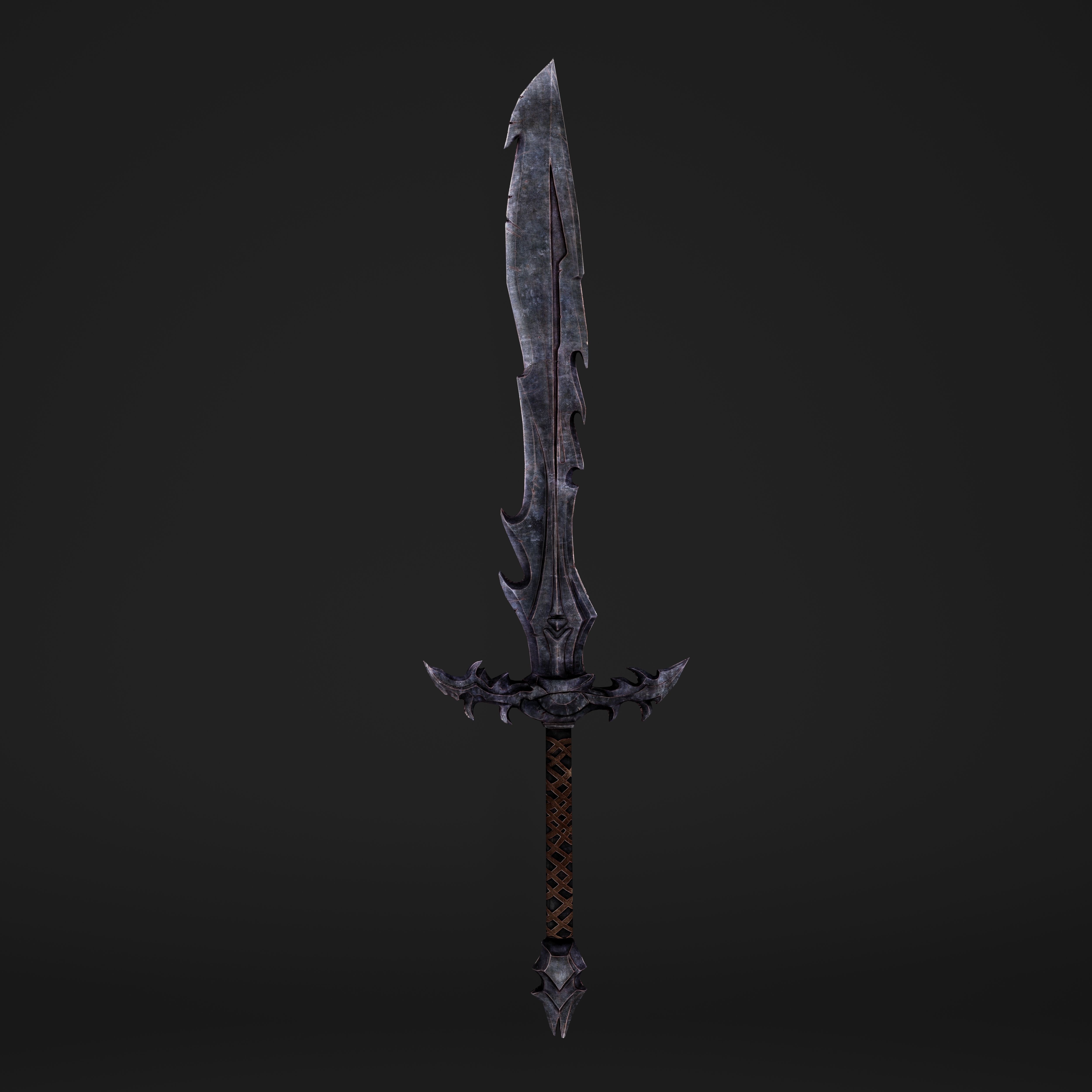 Hook Sword Low-poly 3D model_6
