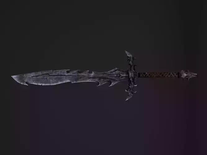 Hook Sword Low-poly 3D model