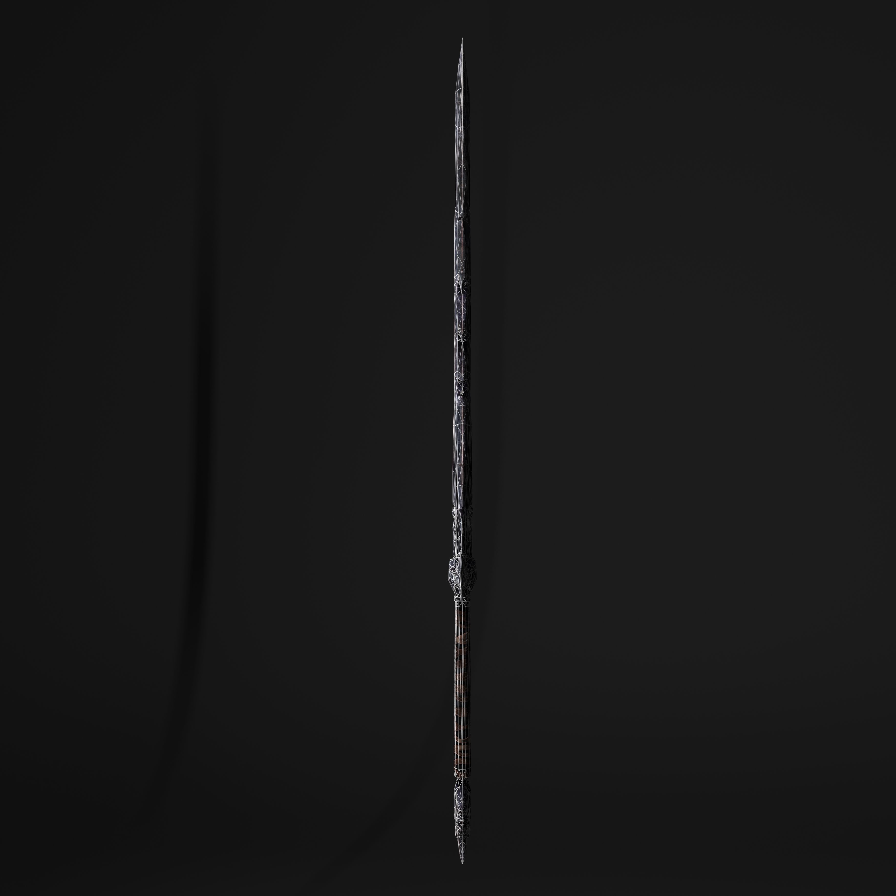 Hook Sword Low-poly 3D model_21