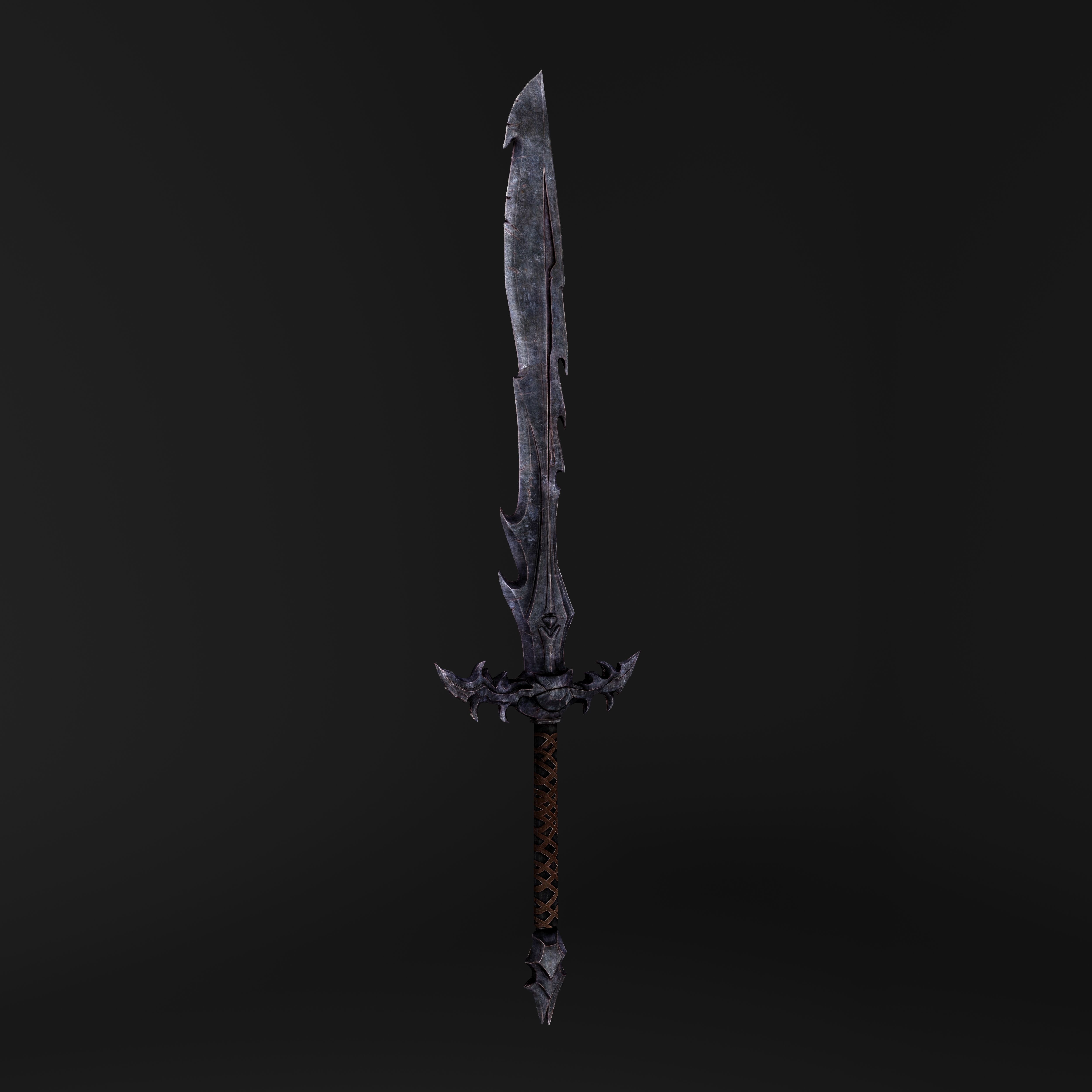 Hook Sword Low-poly 3D model_4
