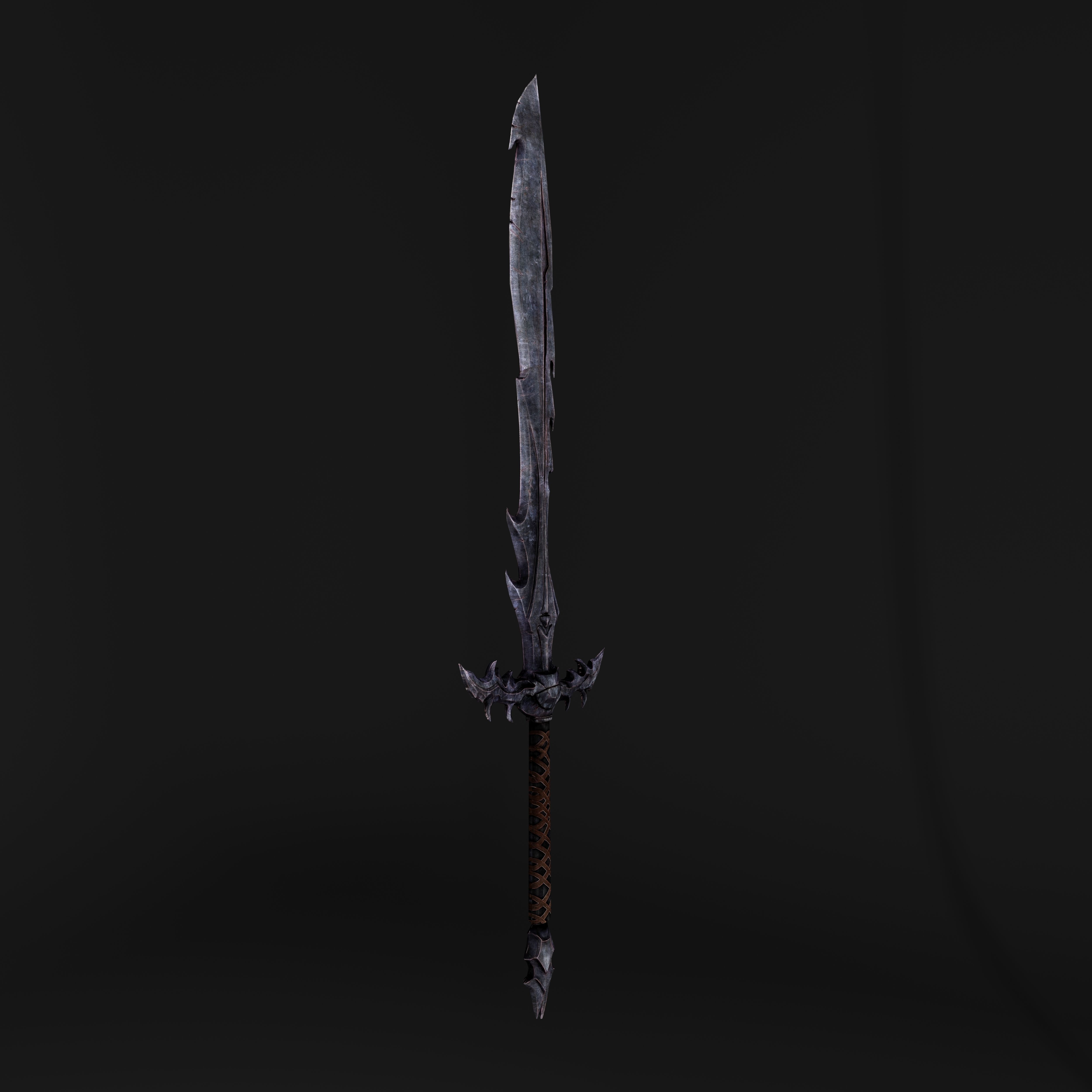 Hook Sword Low-poly 3D model_3