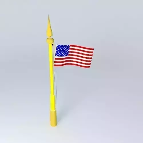 AMERICAN FLAG AND POLE