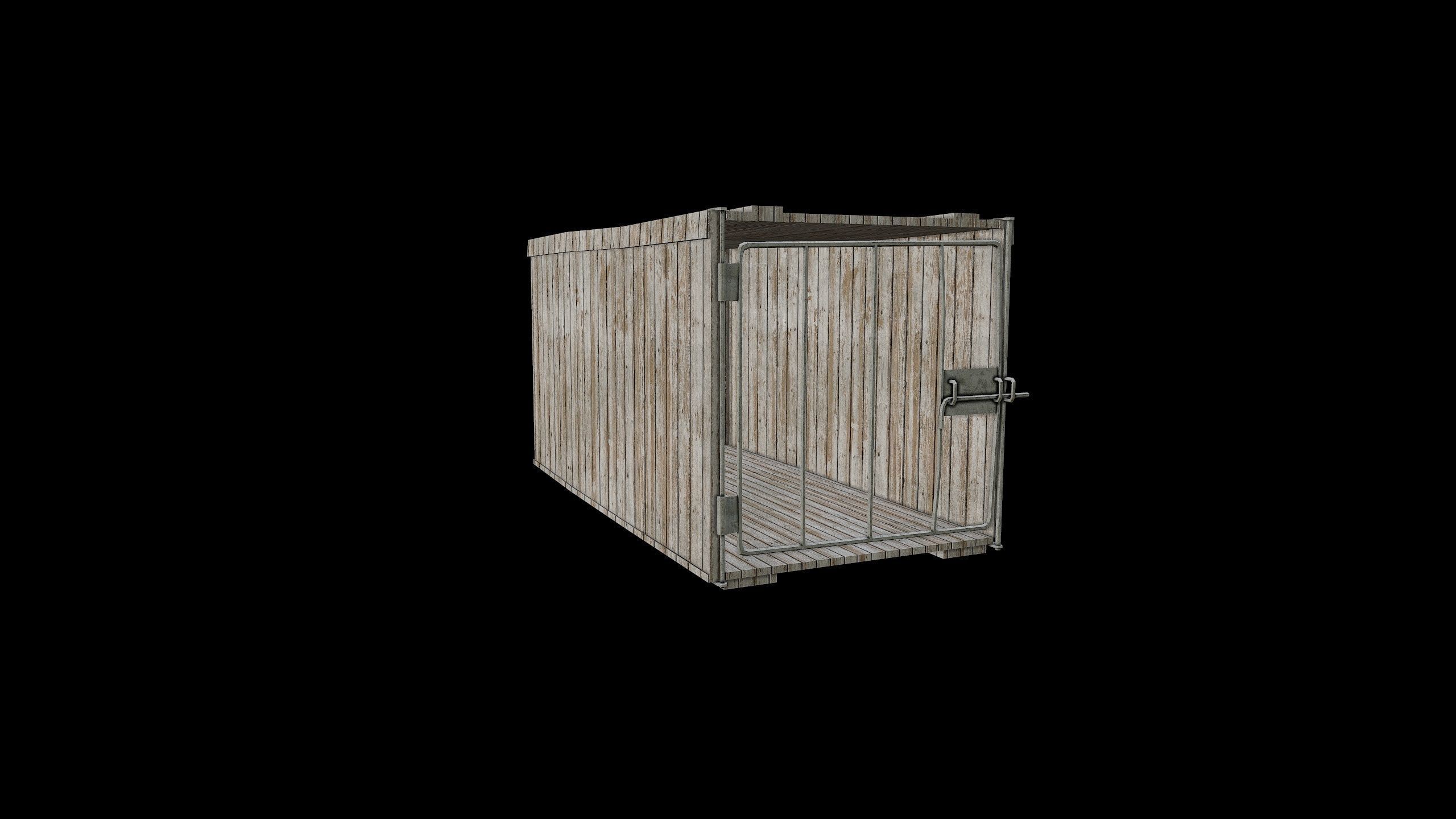 Dog Cage - 2 Models - PBR - Textured Low-poly 3D model_3