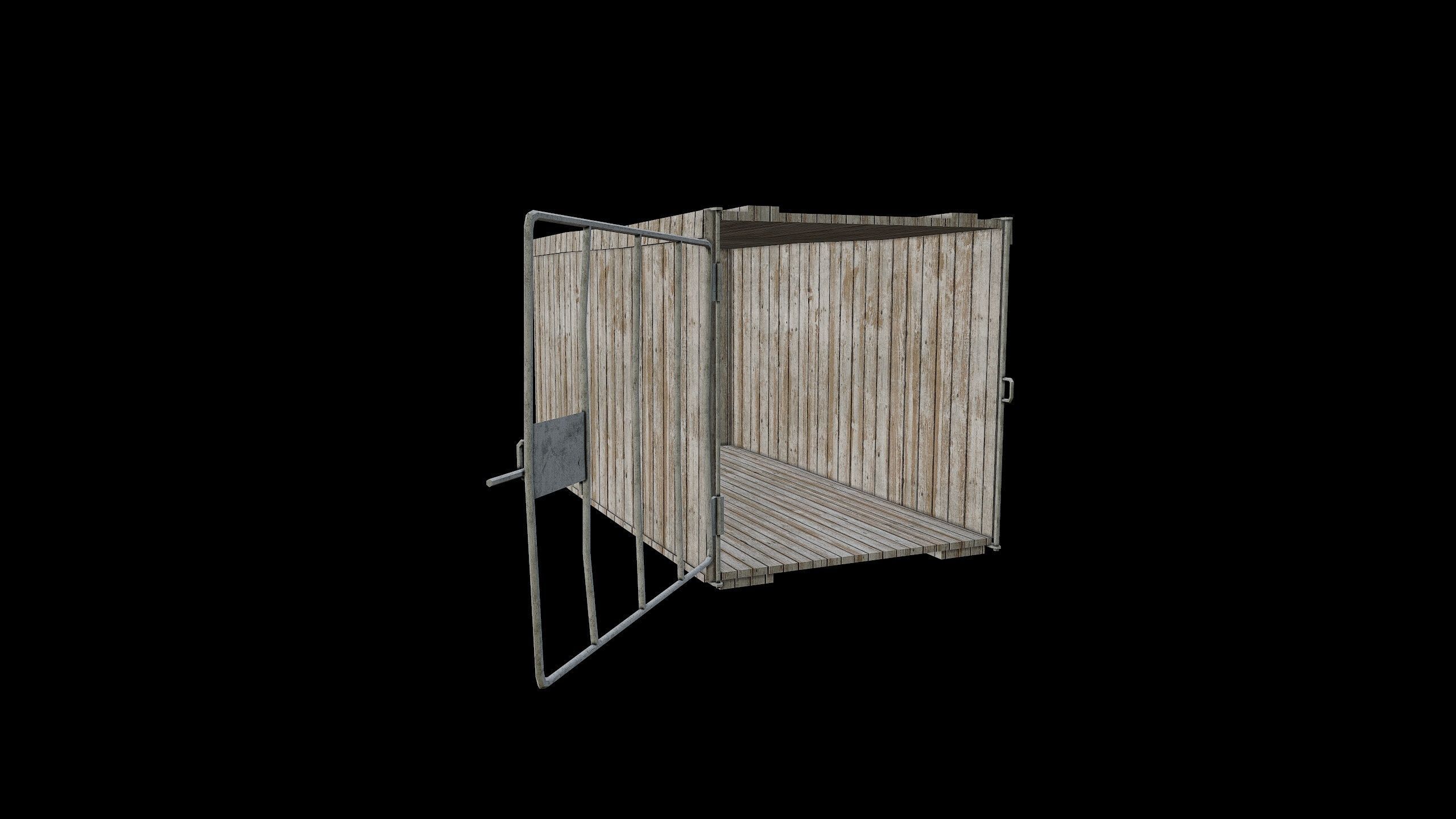 Dog Cage - 2 Models - PBR - Textured Low-poly 3D model_4