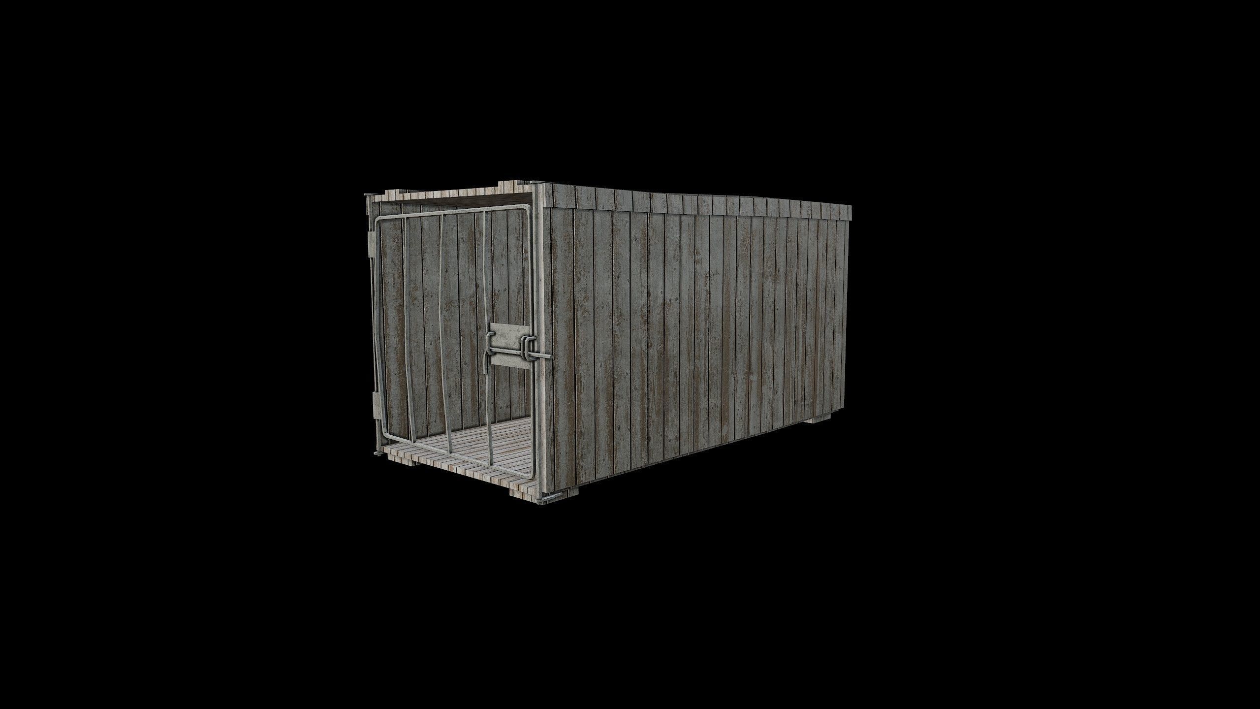 Dog Cage - 2 Models - PBR - Textured Low-poly 3D model_13