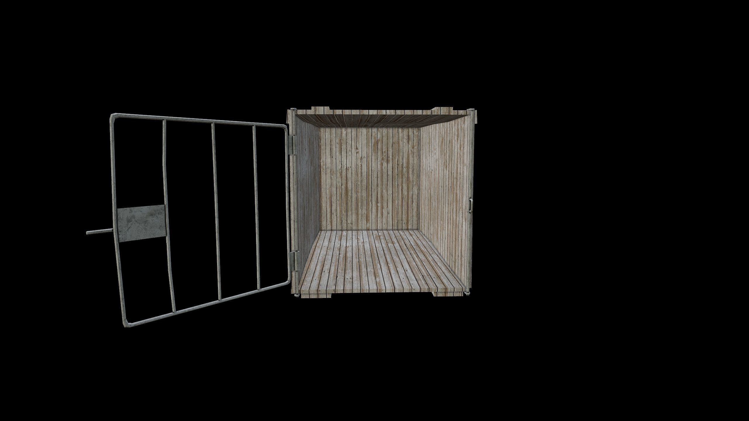 Dog Cage - 2 Models - PBR - Textured Low-poly 3D model_16