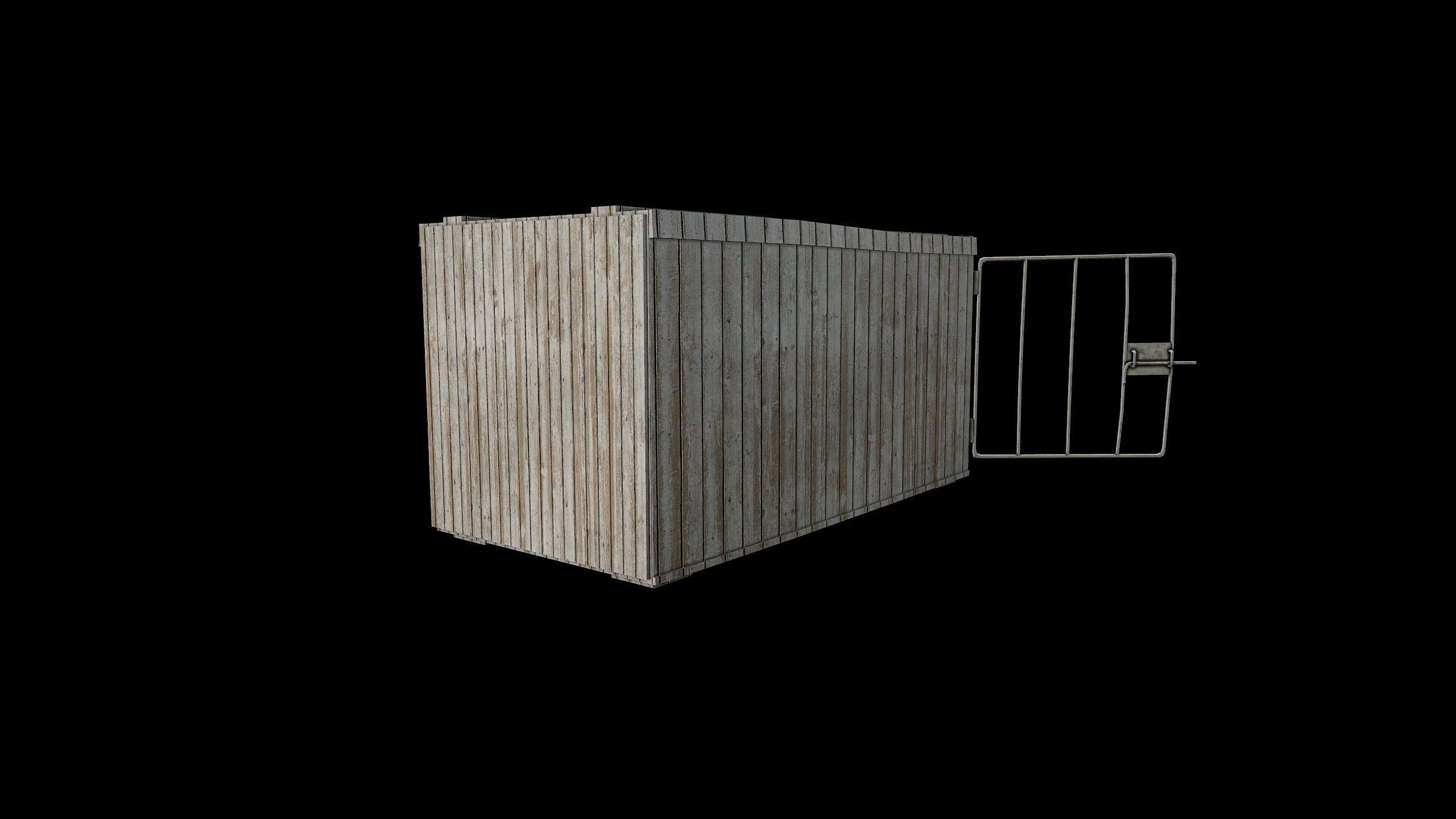 Dog Cage - 2 Models - PBR - Textured Low-poly 3D model_7