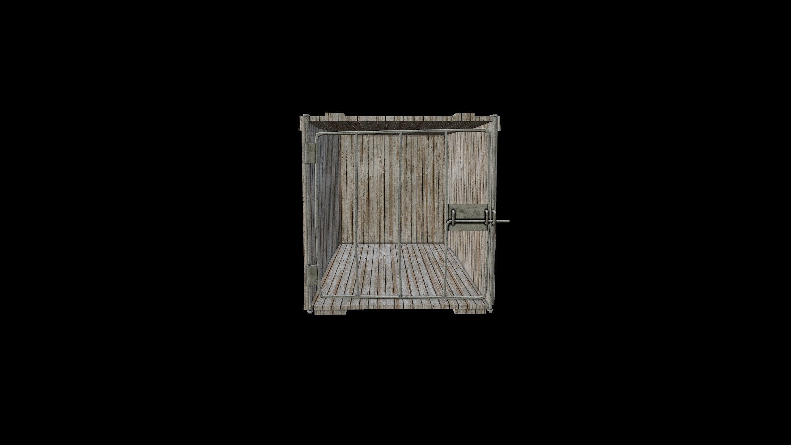 Dog Cage - 2 Models - PBR - Textured Low-poly 3D model_15