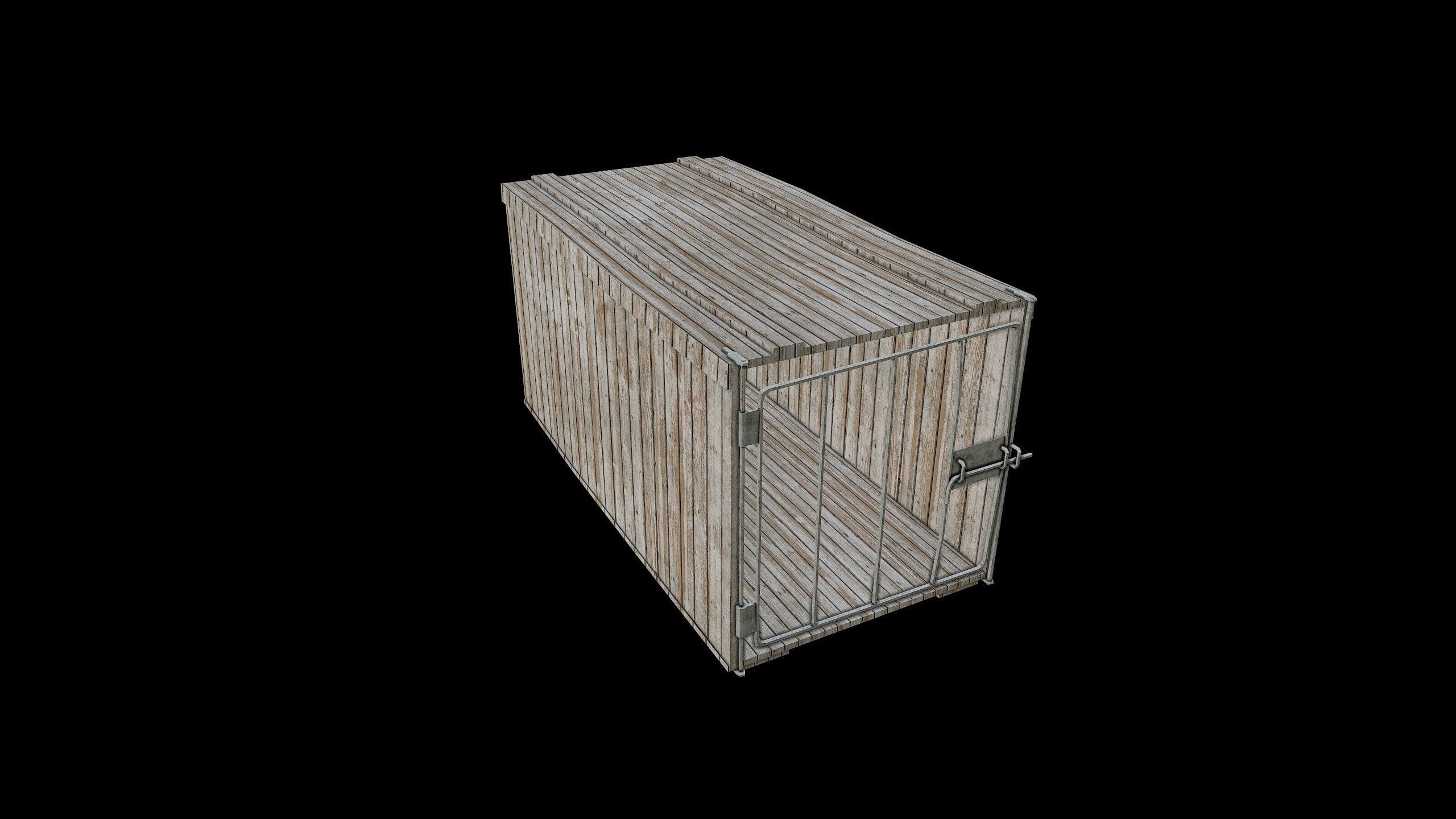 Dog Cage - 2 Models - PBR - Textured Low-poly 3D model_17