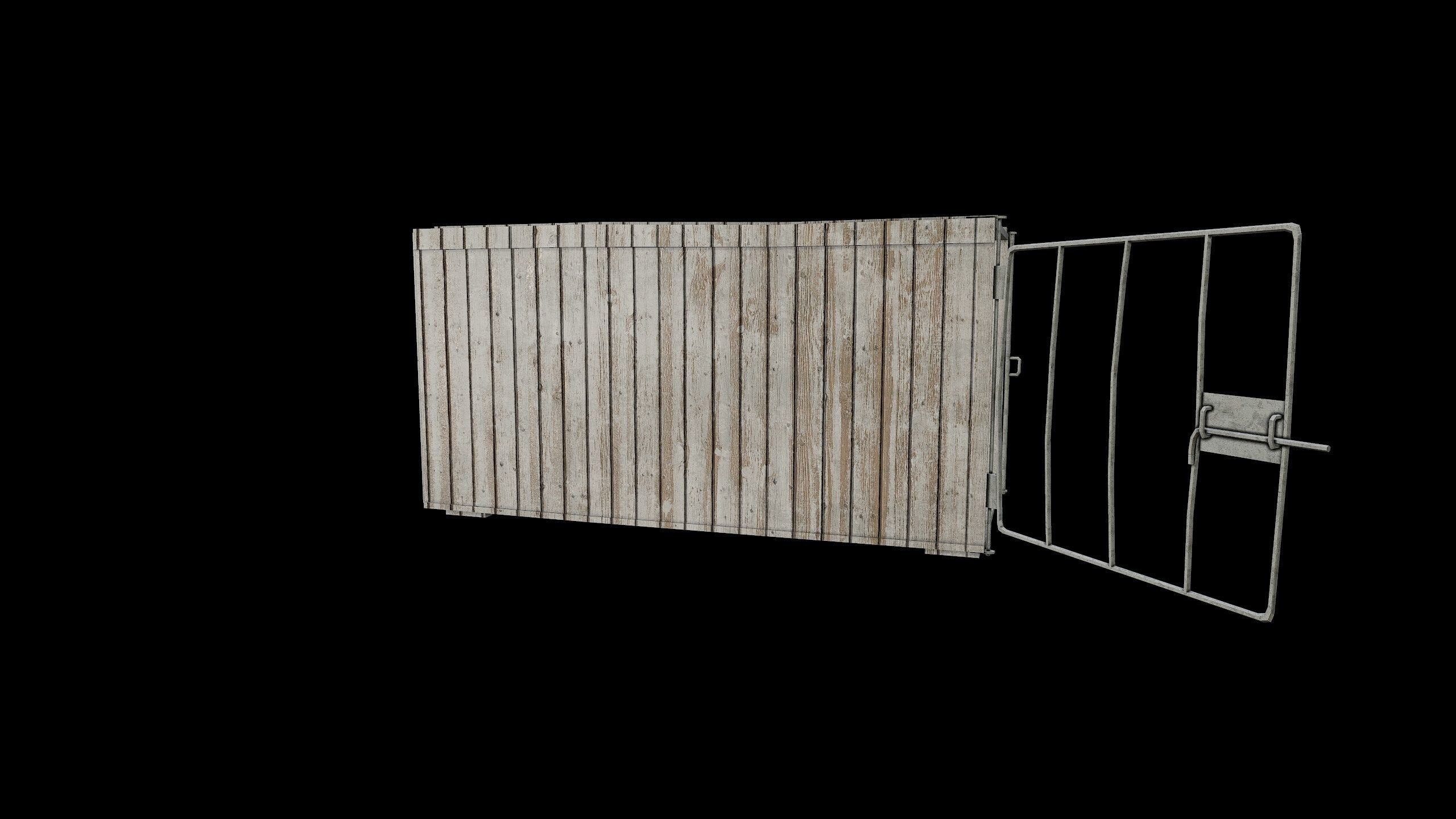 Dog Cage - 2 Models - PBR - Textured Low-poly 3D model_6