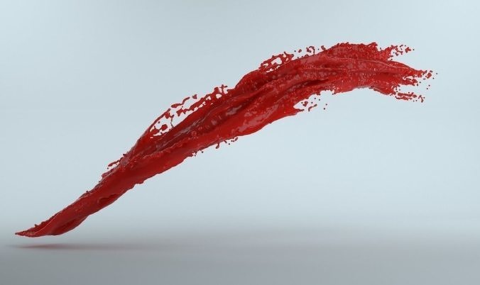 Animated fluid 3D model