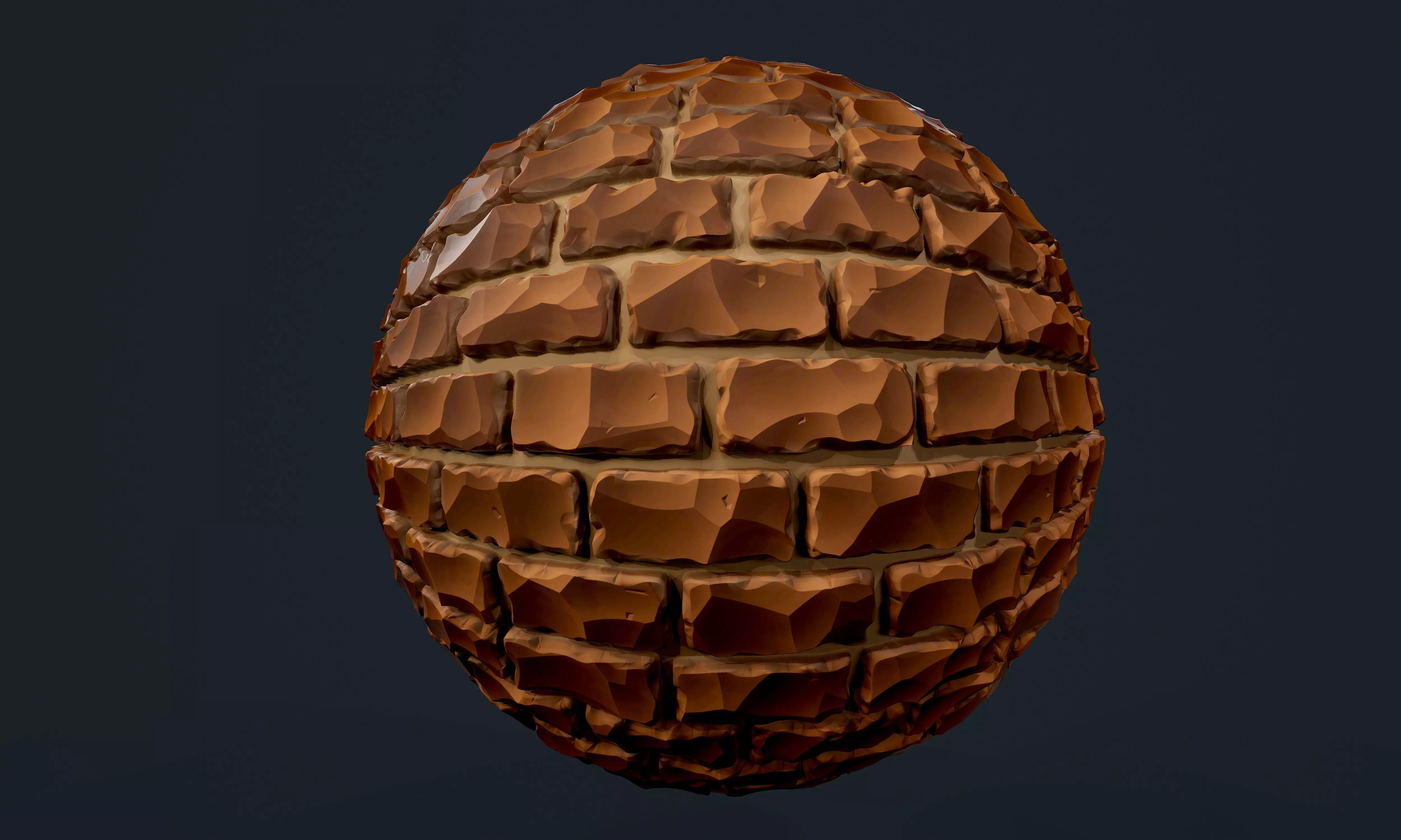 Stylized Brick Wall Seamless PBR Texture Texture_0
