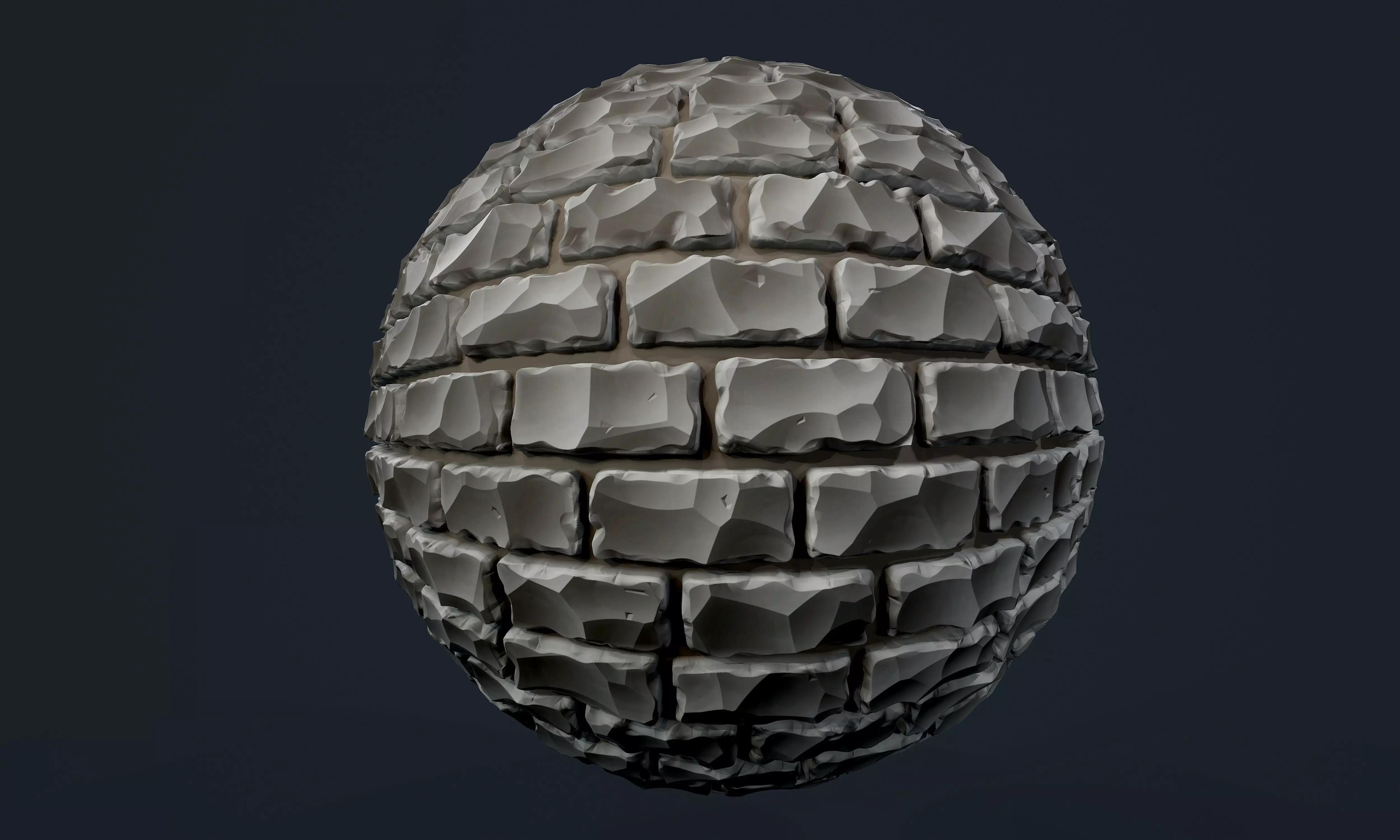 Stylized Brick Wall Seamless PBR Texture Texture_0