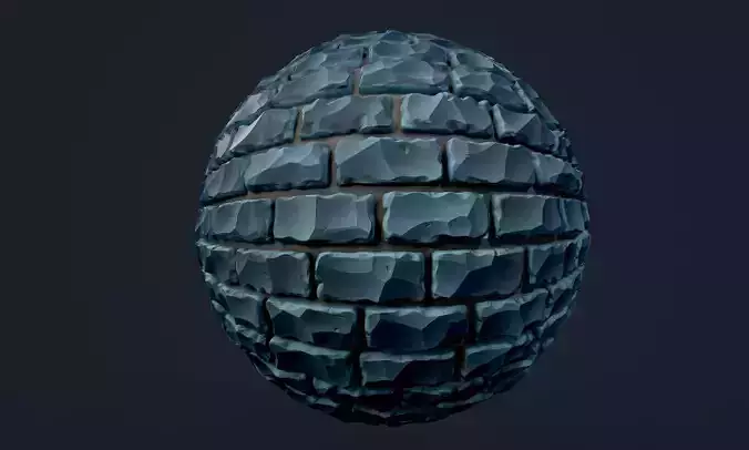 Stylized Brick Wall Seamless PBR Texture