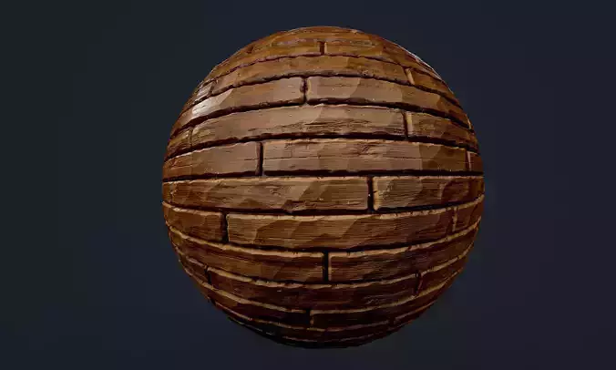Wood Flooring Stylized Seamless PBR Texture