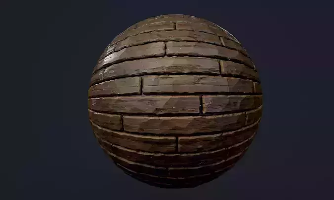 Wood Flooring Stylized Seamless PBR Texture