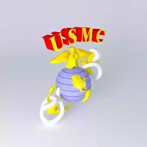 USMC EAGLE GLOBE AND ANCHOR 3D model