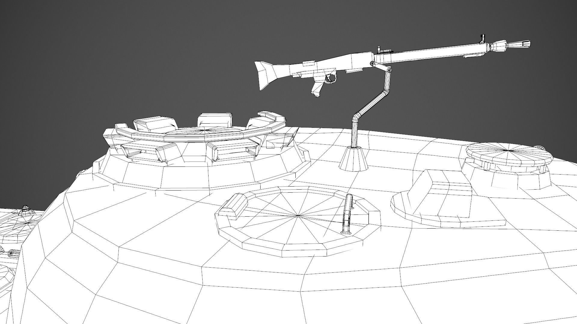 German Panzer VII Lowe Tank Low-poly 3D model_46