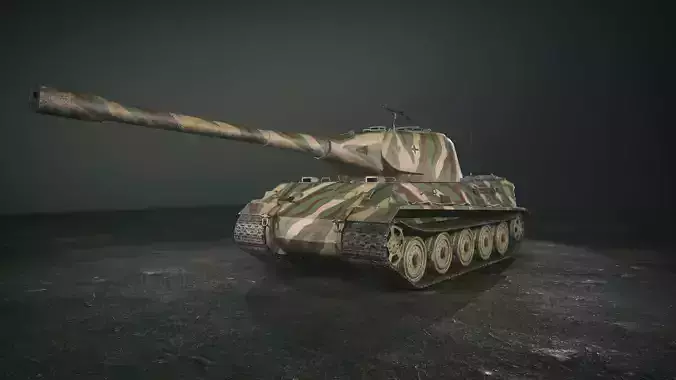 German Panzer VII Lowe Tank Low-poly 3D model