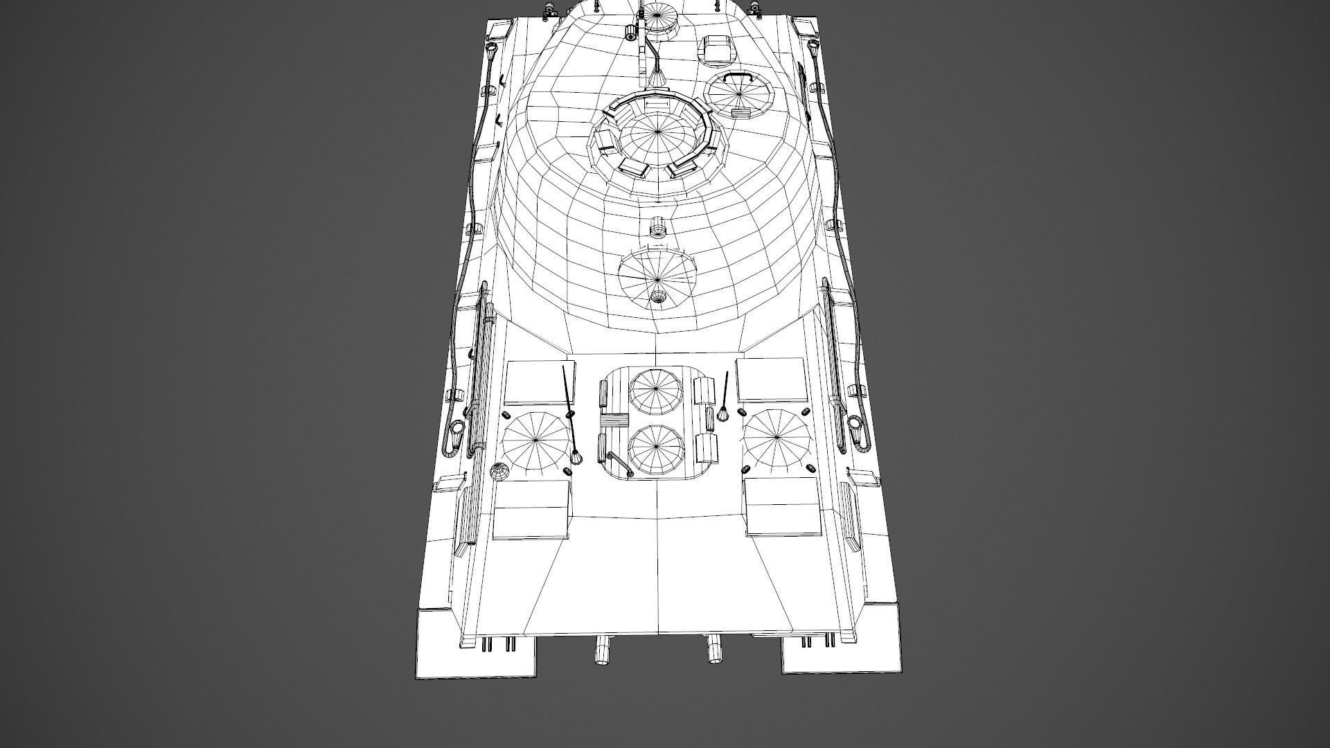 German Panzer VII Lowe Tank Low-poly 3D model_45