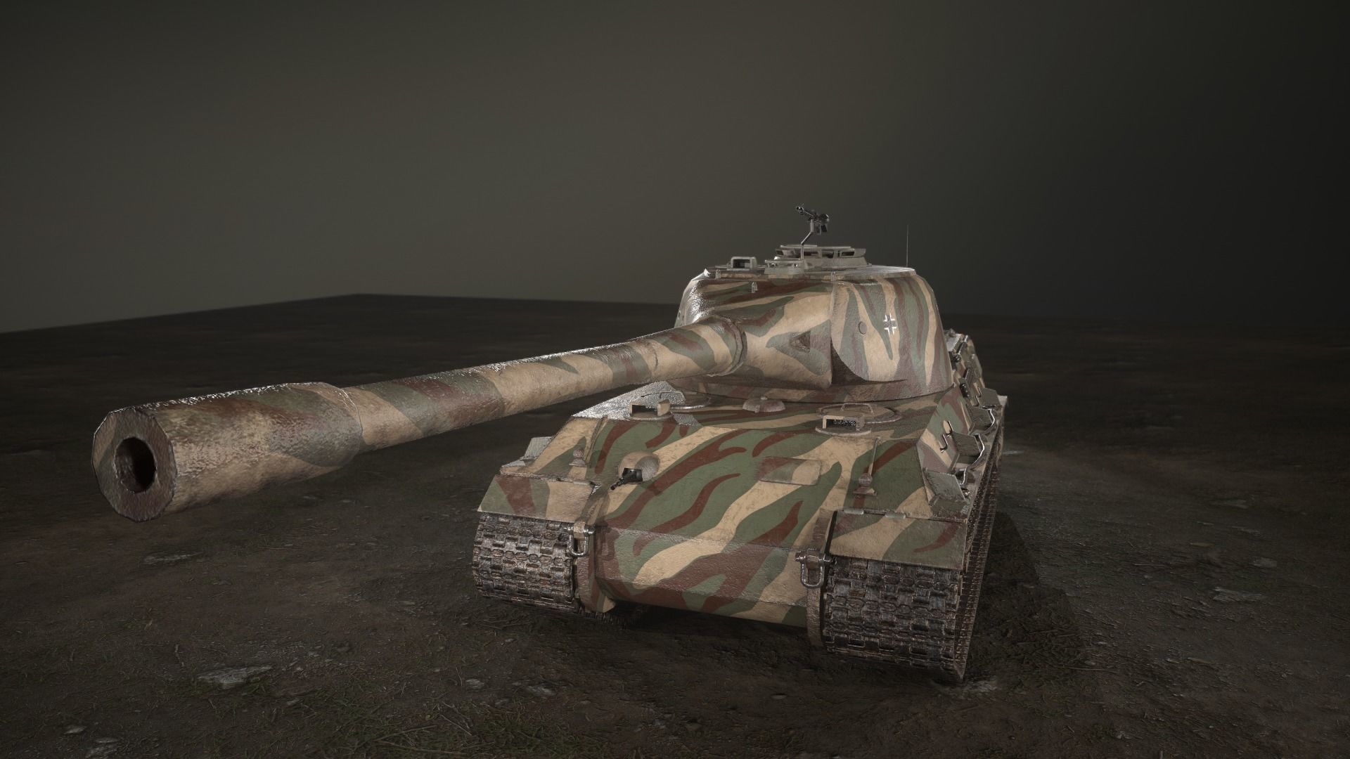 German Panzer VII Lowe Tank Low-poly 3D model_23