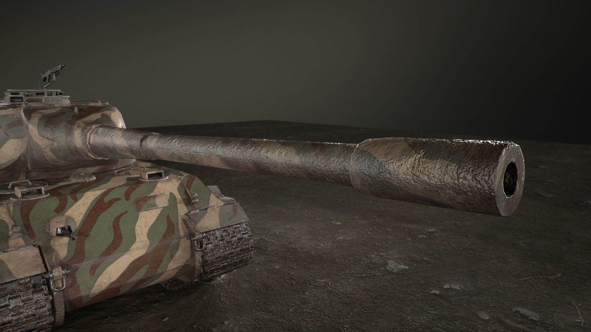 German Panzer VII Lowe Tank Low-poly 3D model_26