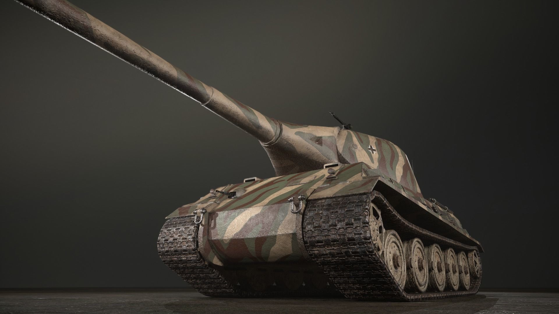 German Panzer VII Lowe Tank Low-poly 3D model_10