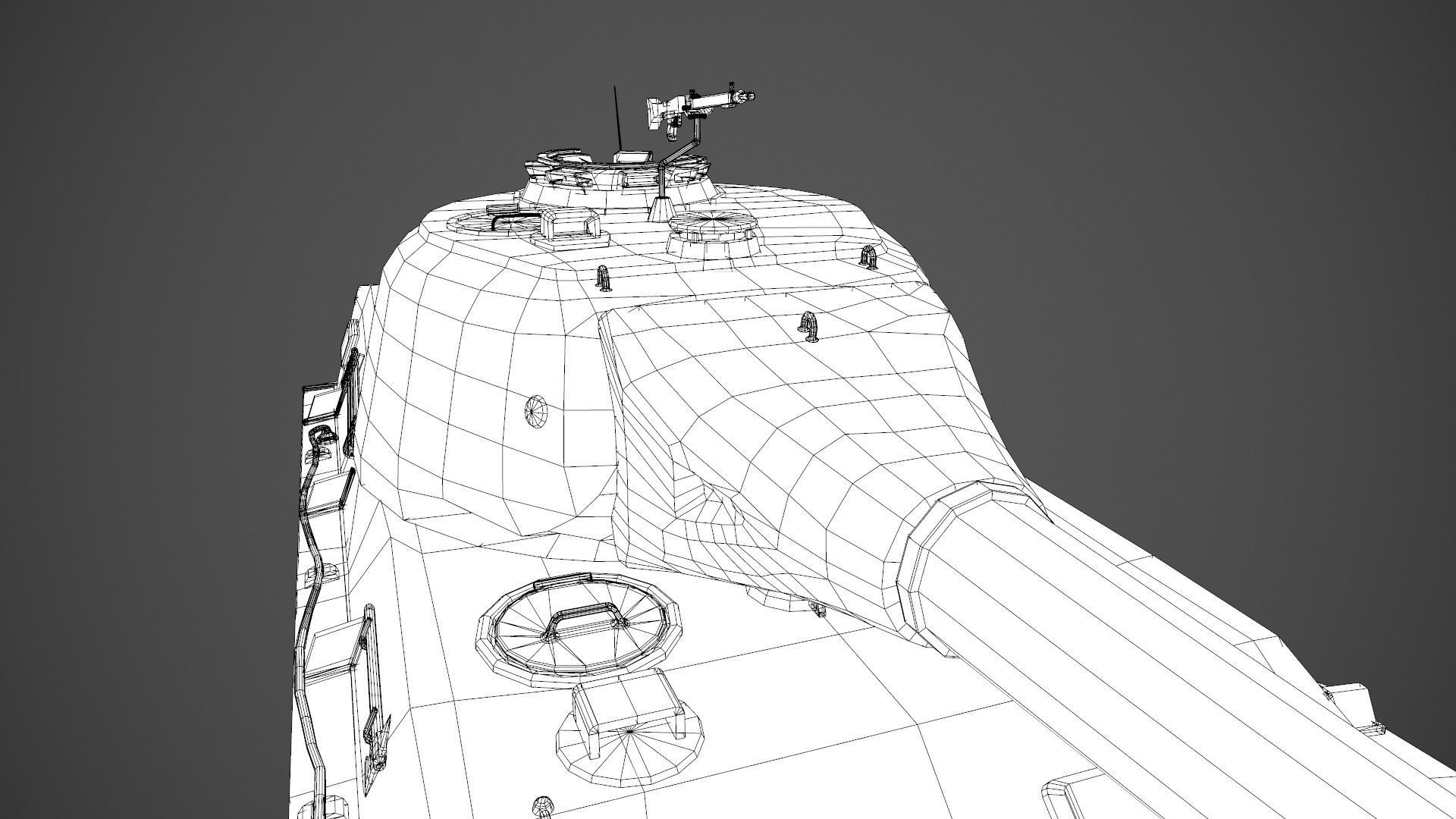 German Panzer VII Lowe Tank Low-poly 3D model_48