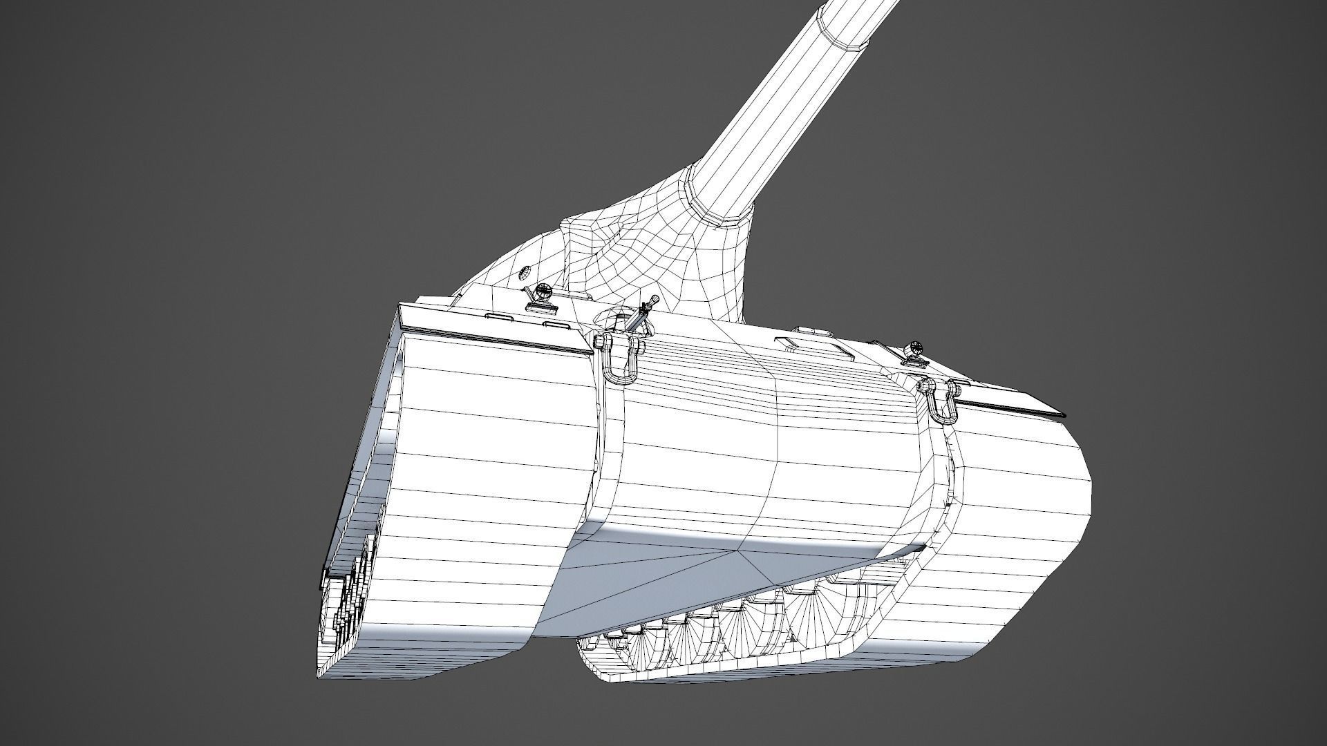 German Panzer VII Lowe Tank Low-poly 3D model_51