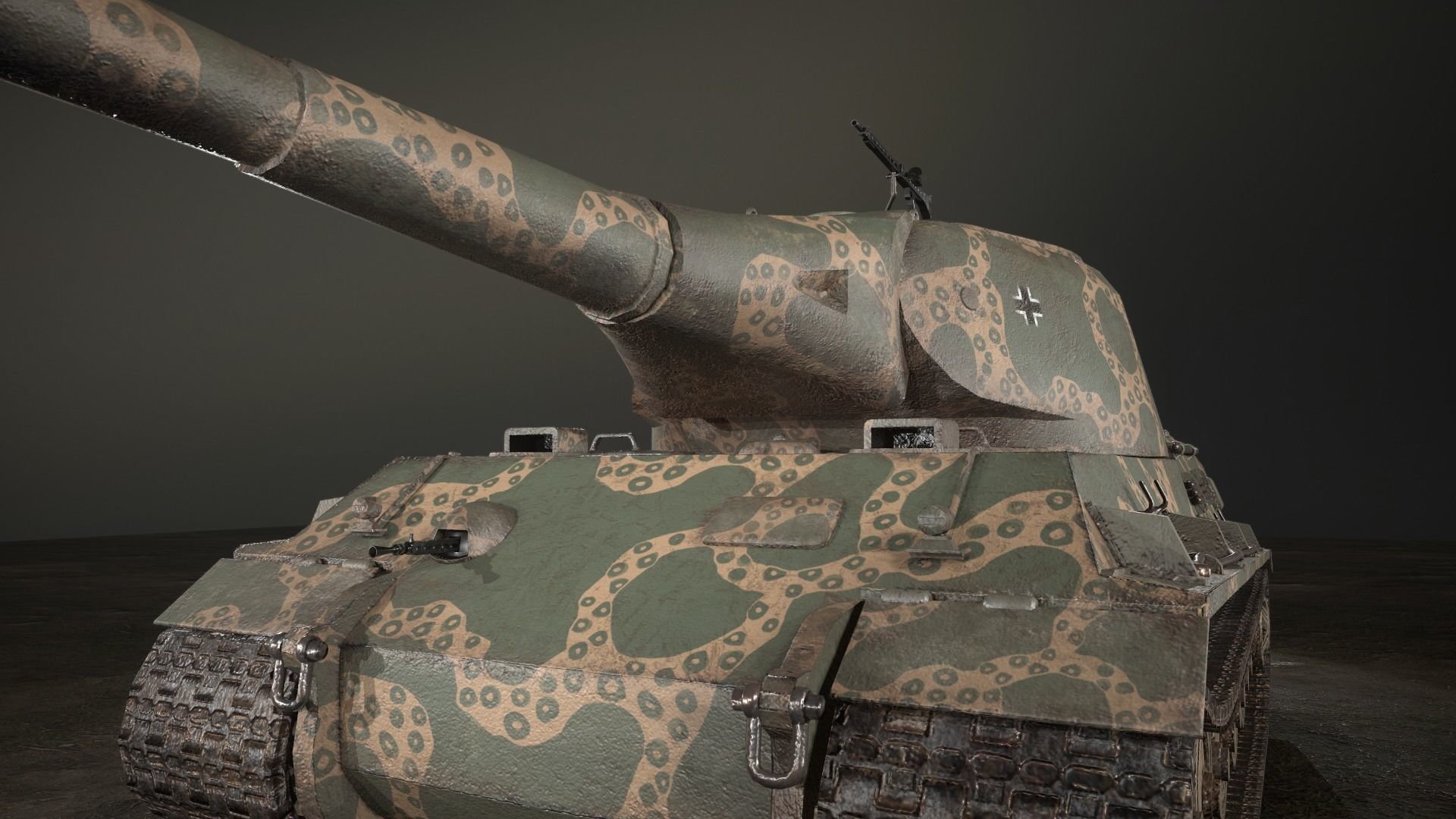 German Panzer VII Lowe Tank Low-poly 3D model_35