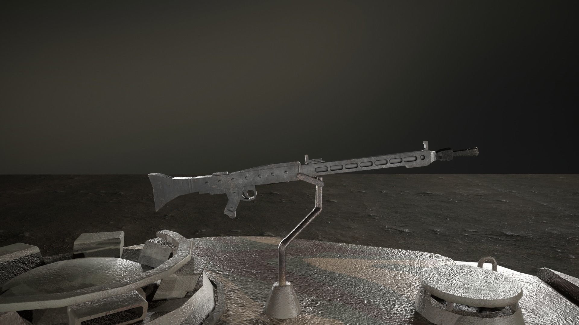 German Panzer VII Lowe Tank Low-poly 3D model_24