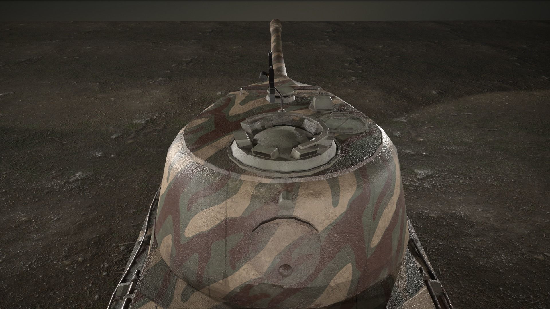 German Panzer VII Lowe Tank Low-poly 3D model_29