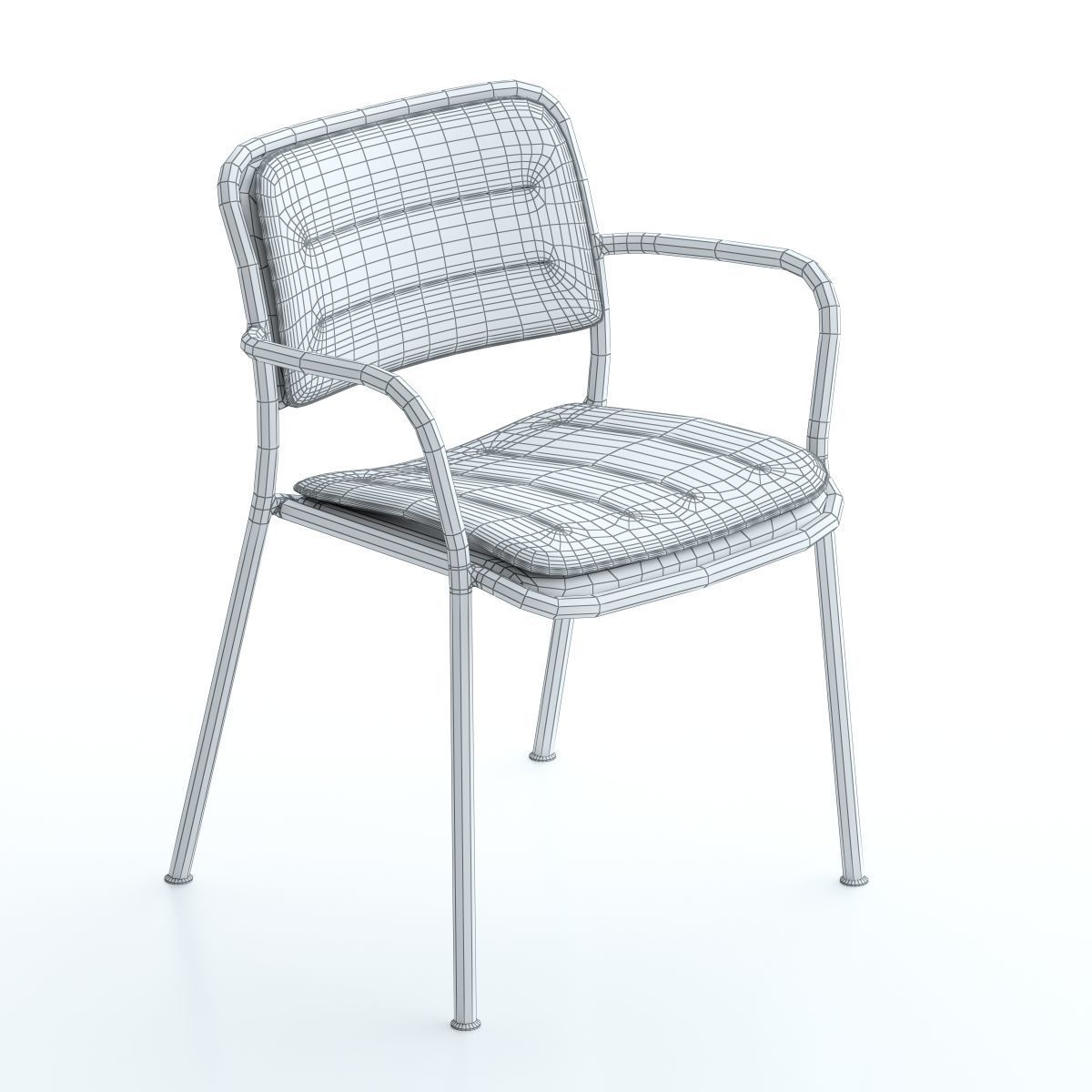 Kettal Village Table and Chair 3 3D model_3