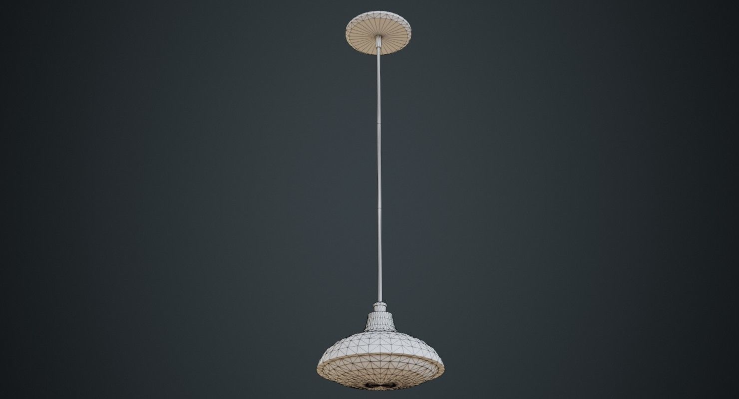 Hanging Lamp 6B Low-poly 3D model_5