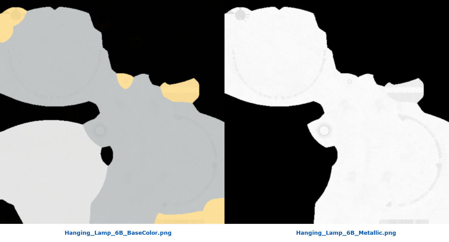 Hanging Lamp 6B Low-poly 3D model_7