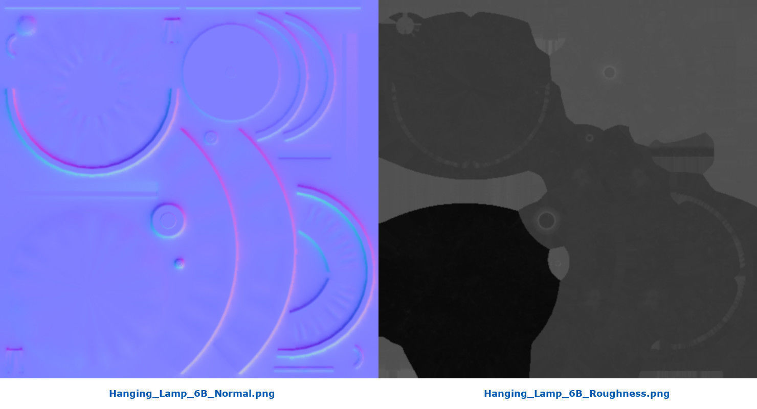 Hanging Lamp 6B Low-poly 3D model_8