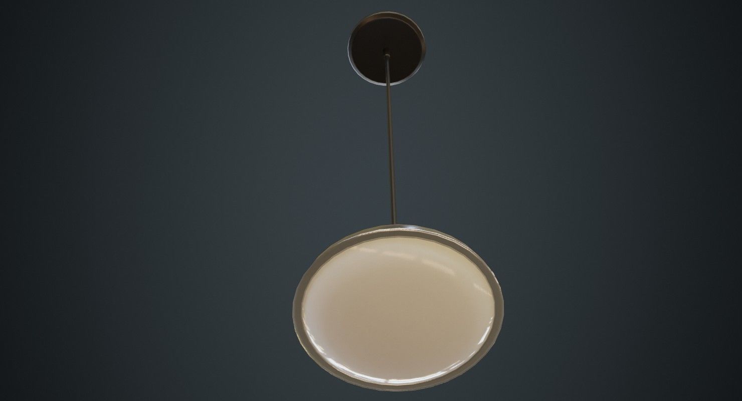 Hanging Lamp 6B Low-poly 3D model_2