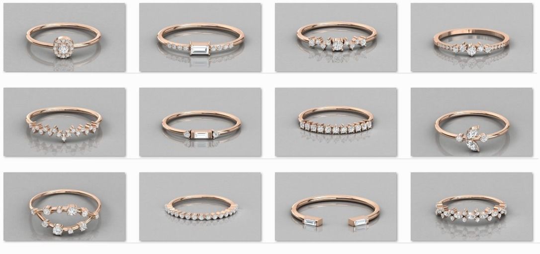 300 solitaire women ring 3dm 9 render stl detail bulk collection 3D print model_2