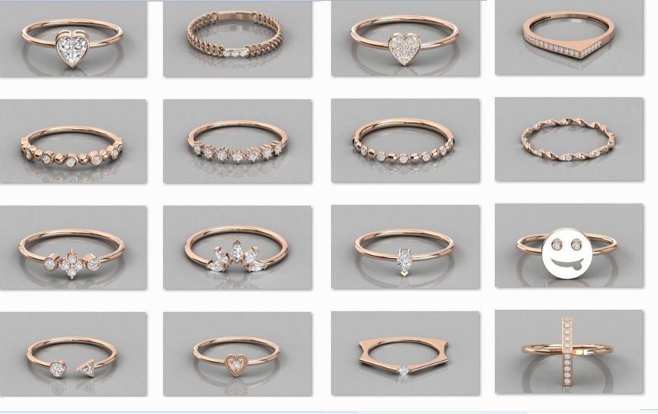 300 solitaire women ring 3dm 9 render stl detail bulk collection 3D print model_11