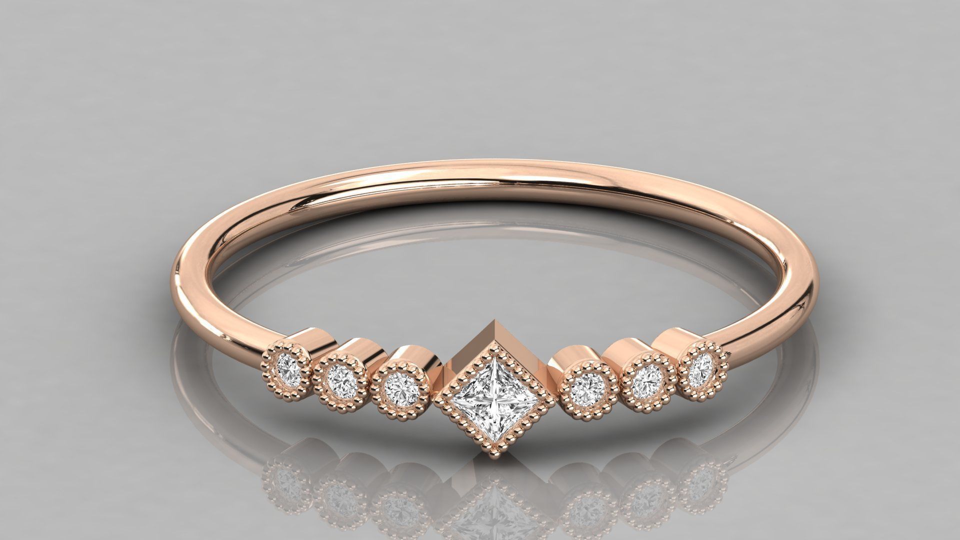 300 solitaire women ring 3dm 9 render stl detail bulk collection 3D print model_111