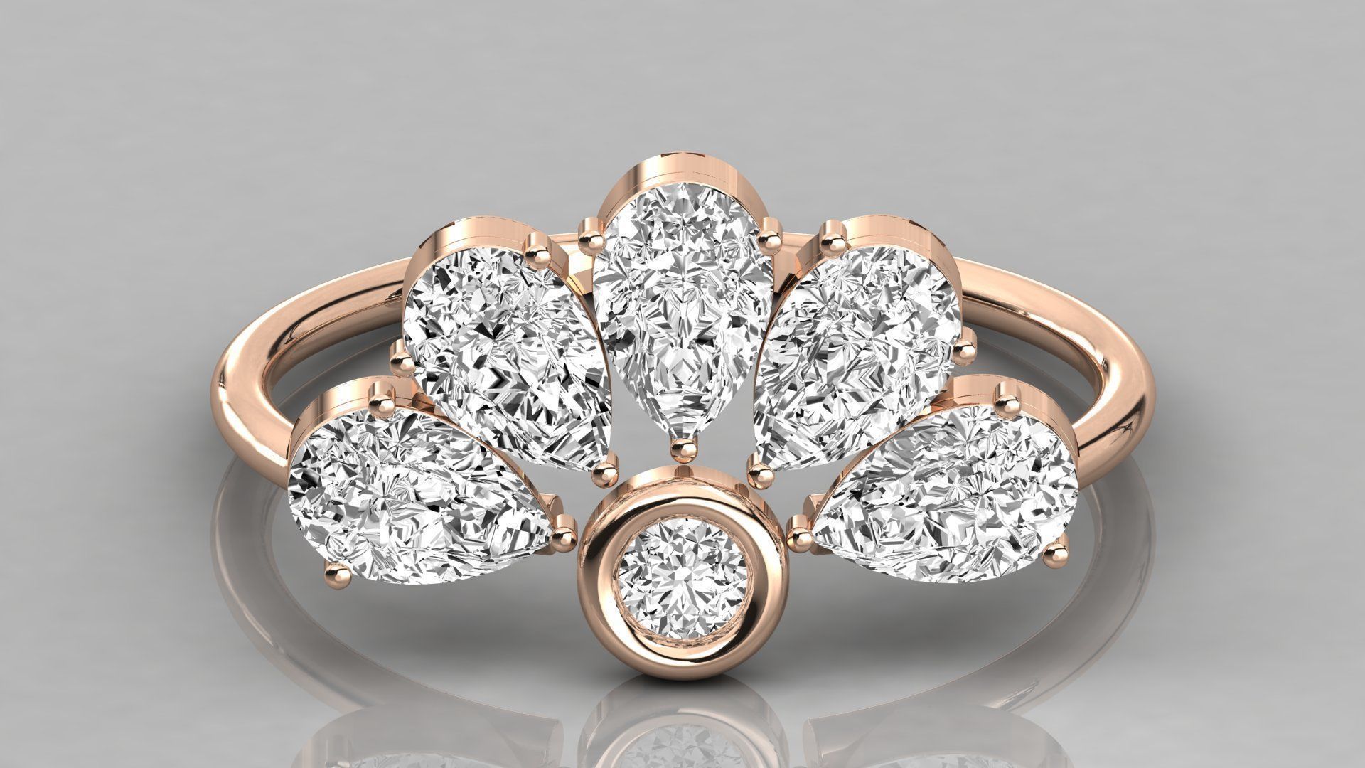 300 solitaire women ring 3dm 9 render stl detail bulk collection 3D print model_119