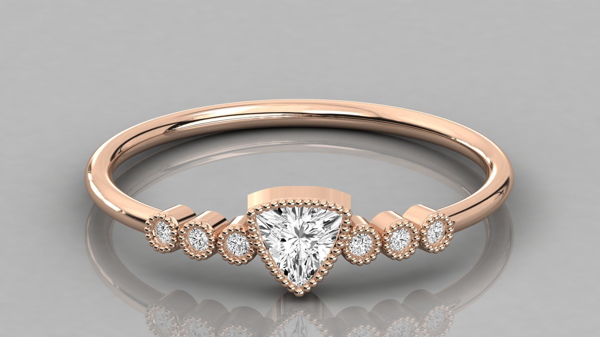 300 solitaire women ring 3dm 9 render stl detail bulk collection 3D print model_115