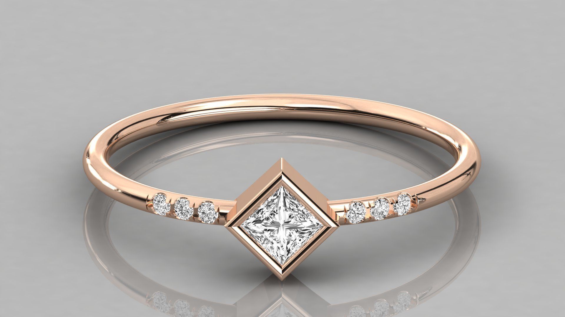 300 solitaire women ring 3dm 9 render stl detail bulk collection 3D print model_43