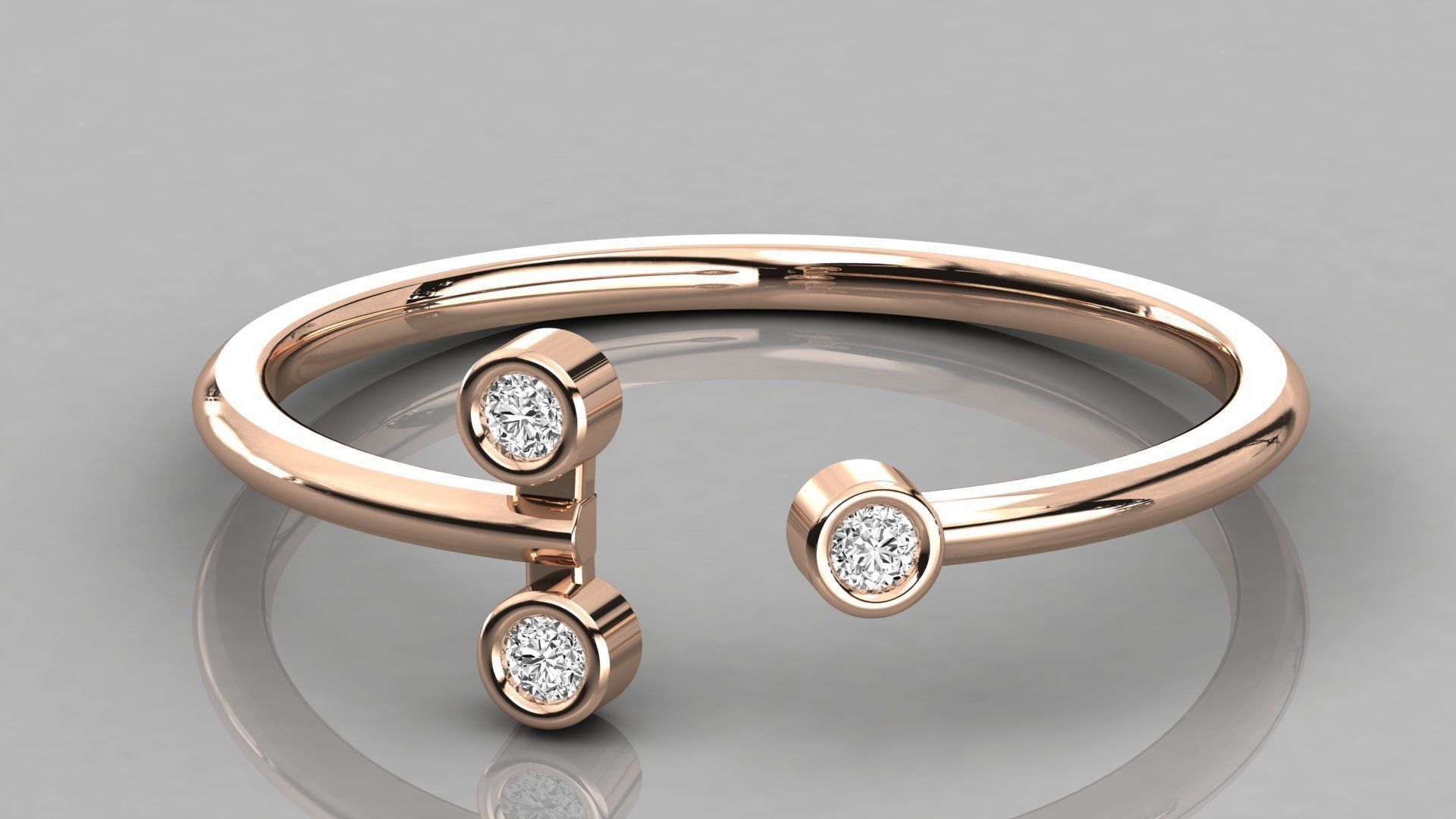 300 solitaire women ring 3dm 9 render stl detail bulk collection 3D print model_57