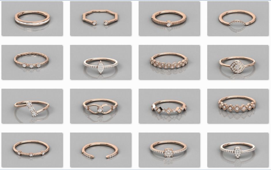 300 solitaire women ring 3dm 9 render stl detail bulk collection 3D print model_13