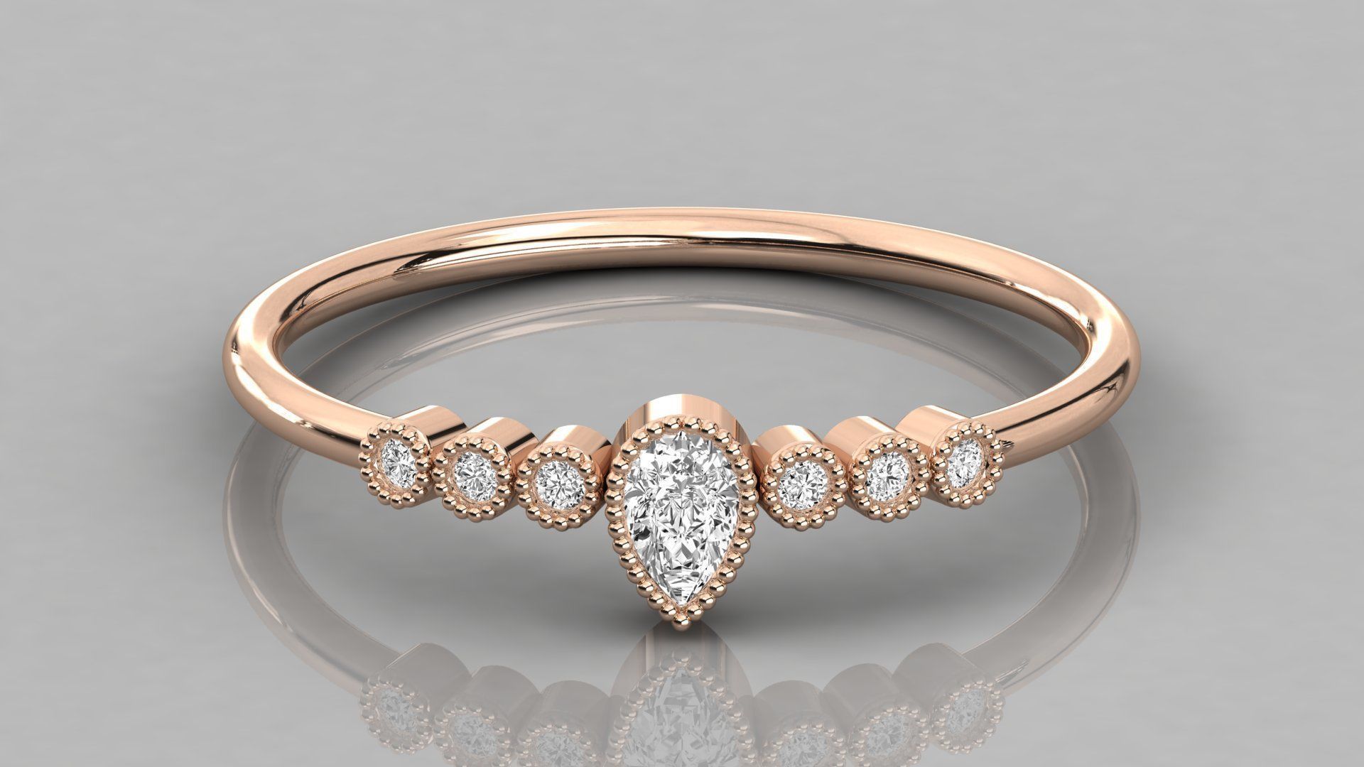 300 solitaire women ring 3dm 9 render stl detail bulk collection 3D print model_112