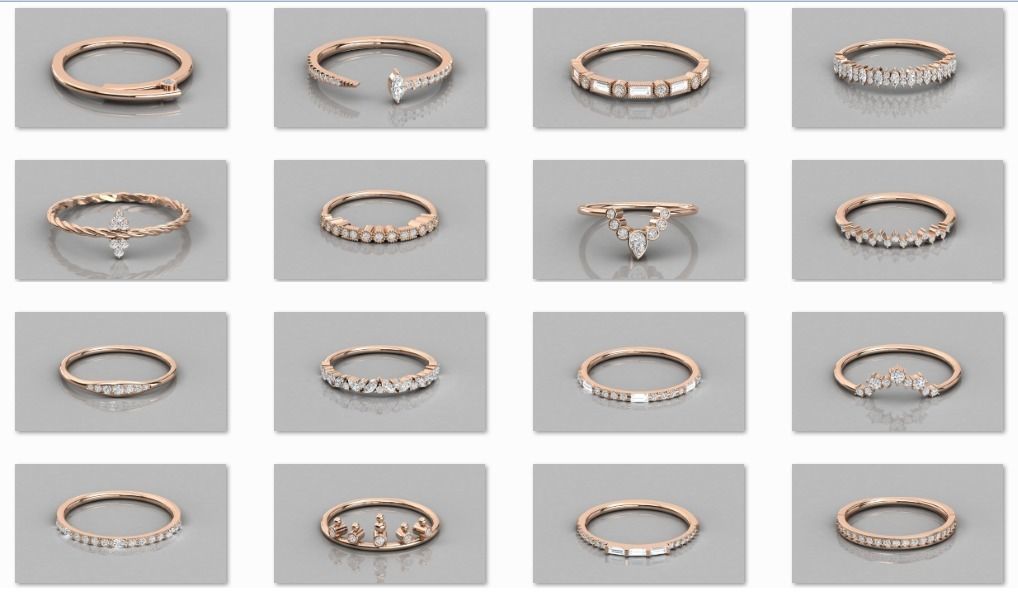 300 solitaire women ring 3dm 9 render stl detail bulk collection 3D print model_12